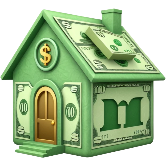 A money and a house emoji