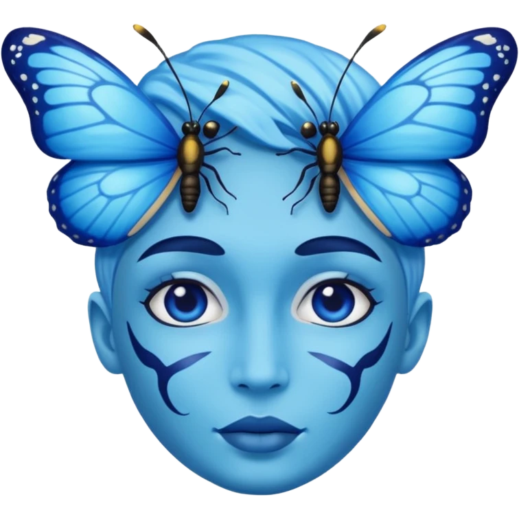 batter fly blou  emoji