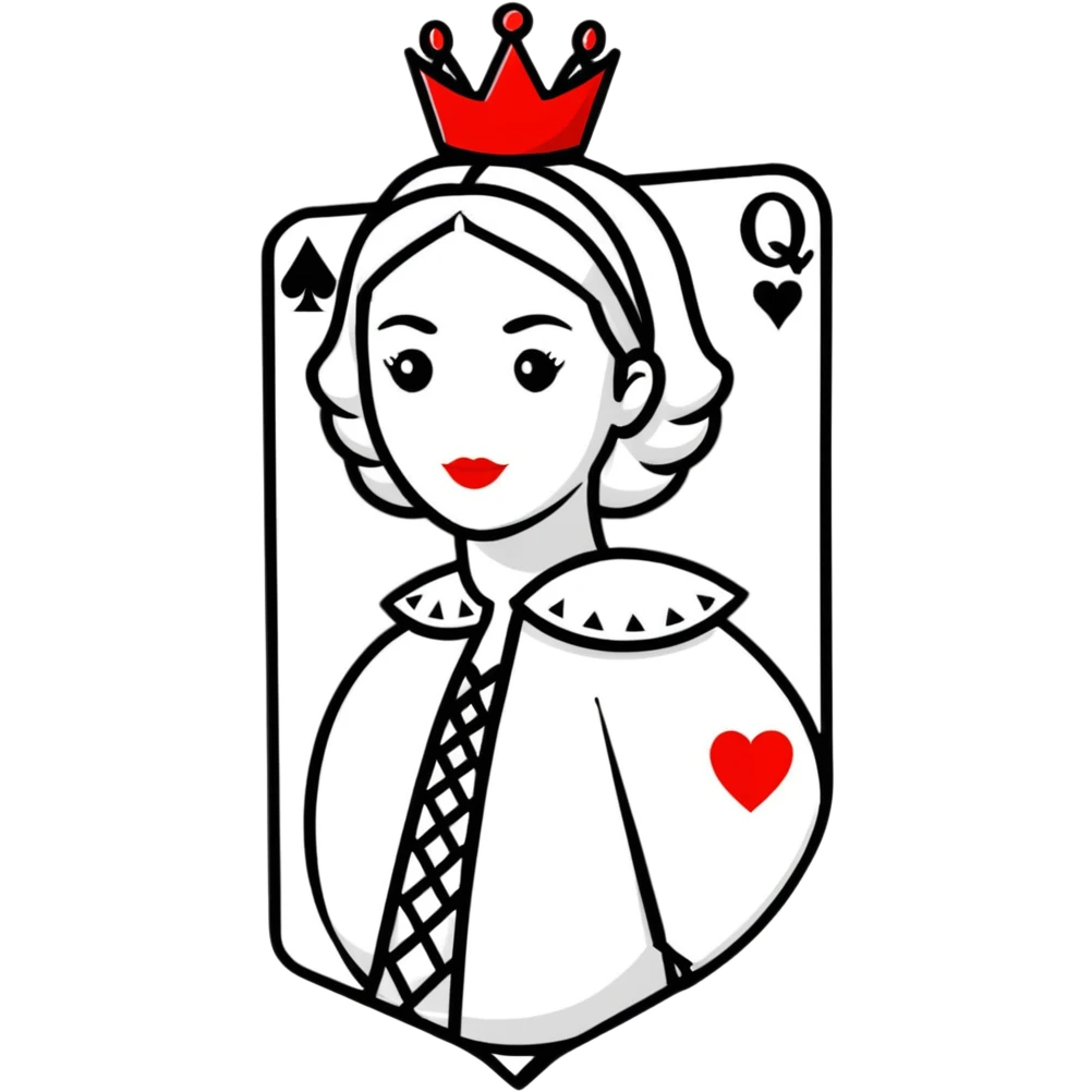 Queen of Hearts from Alice in Wonderland emoji