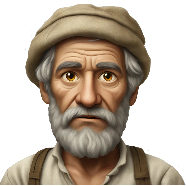 peasant in an old shirt during the 1917 revolution in russia photorealistic serious emoji