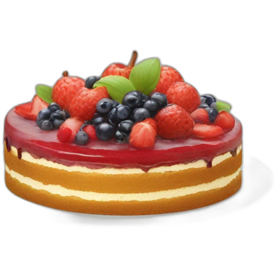 Gâteau aux fruits emoji
