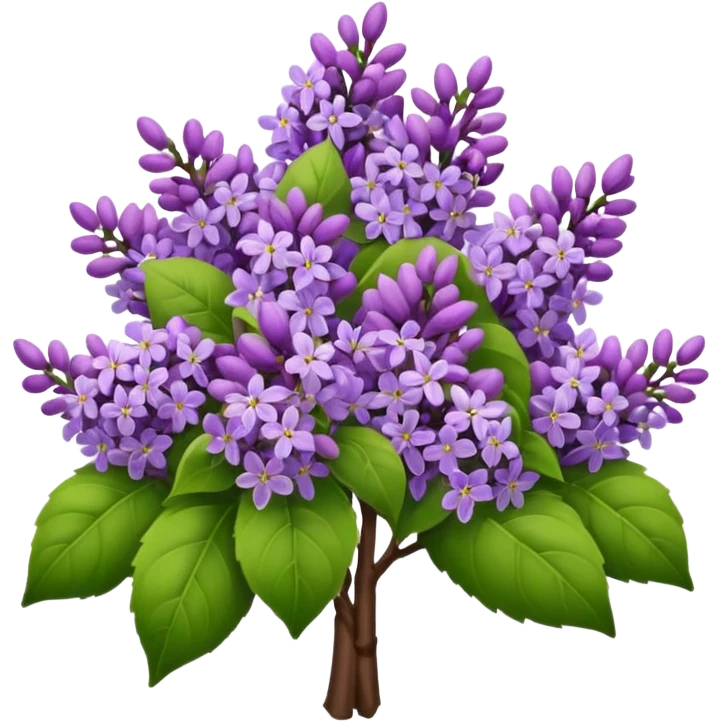 lilac flower bushes emoji