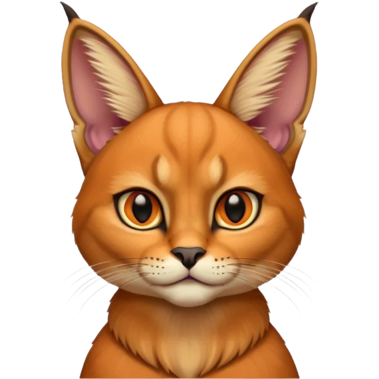 Caracal cat as a Android style emoji emoji