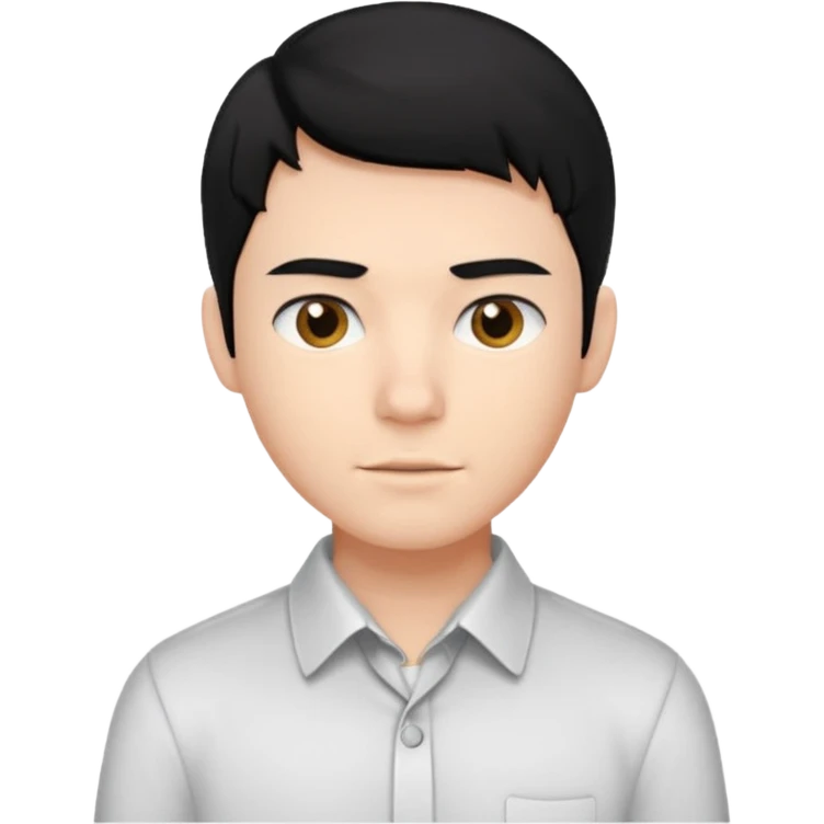 CHICO ESTUDIANTE CON CABELLO NEGRO emoji