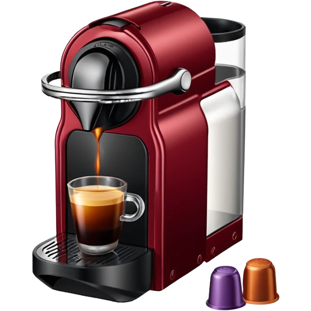 Nespresso dark red vertuo coffee capsule emoji