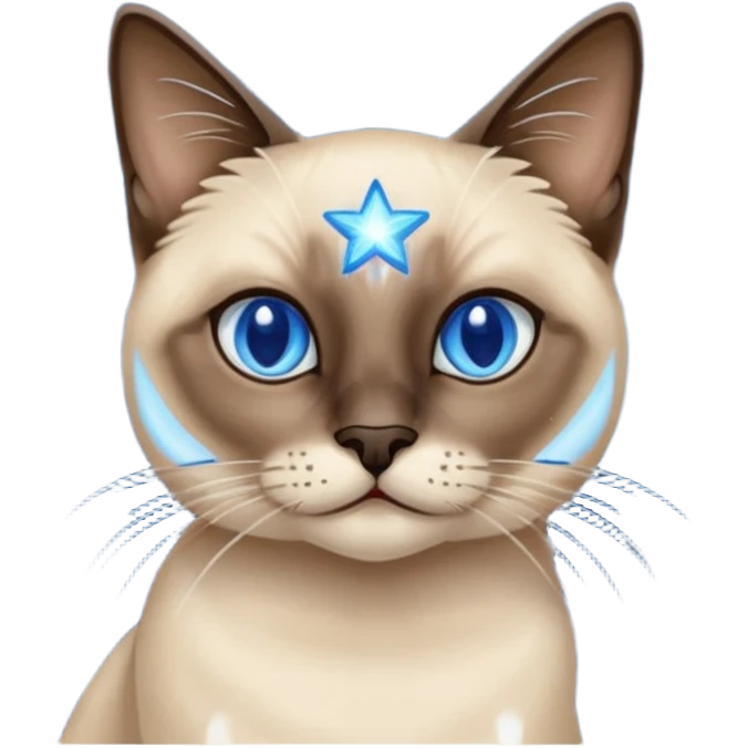 Siamese cat and starry night van gogh emoji