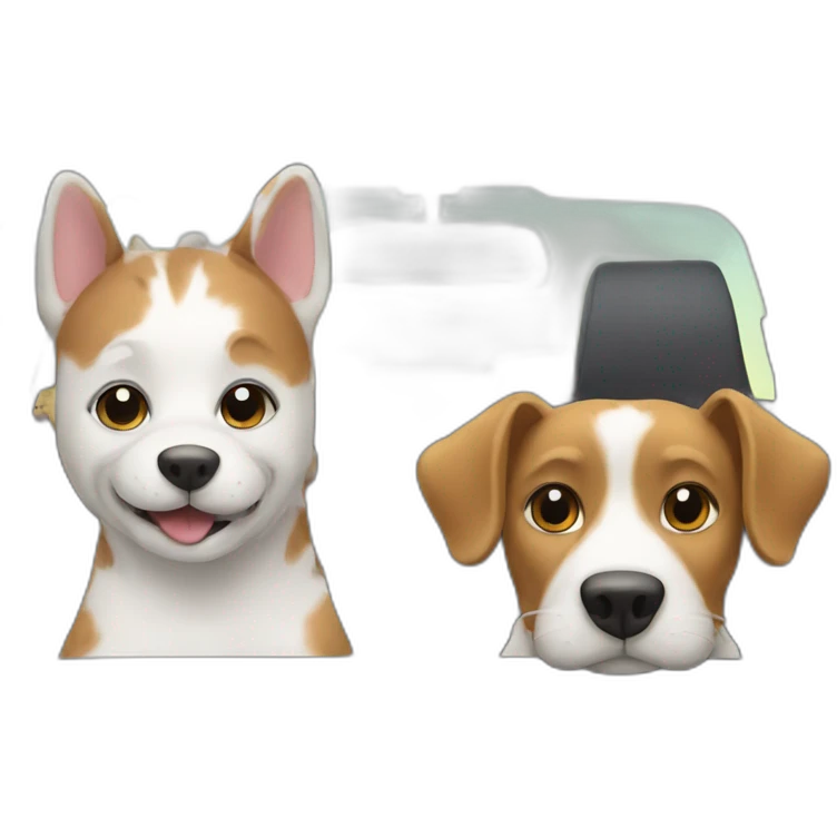 dog and cat in the car emoji