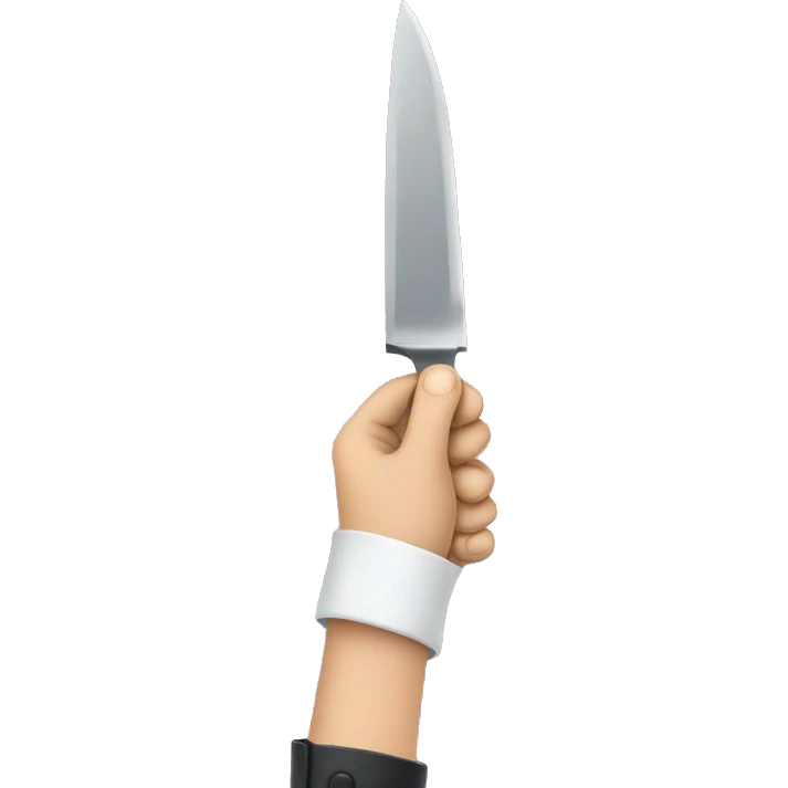 Knife in a hand emoji