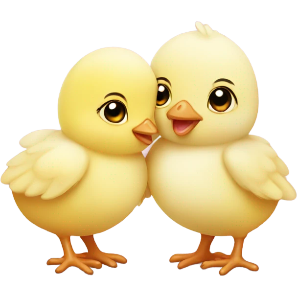 Cute baby chick couple emoji