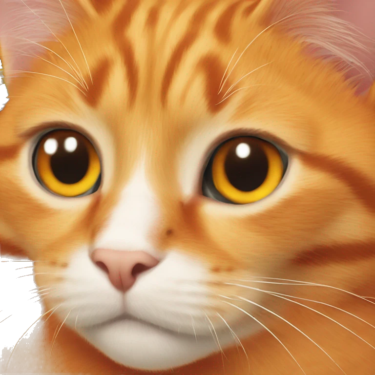 Orange cat with orange eyes  emoji