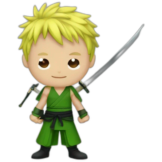 Zoro avec trois sabre emoji