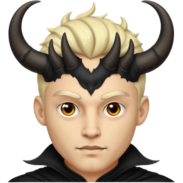 Black Horns on male halloween emoji