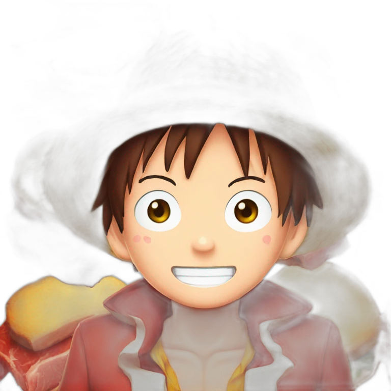 Luffy-with-meat emoji