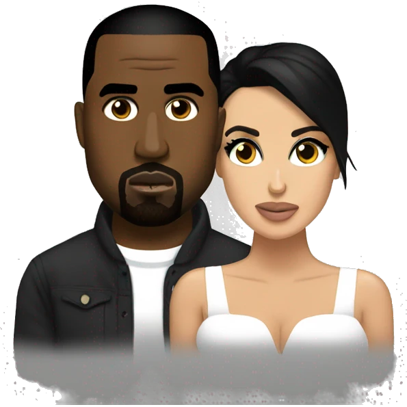 kanye west and kim k  emoji