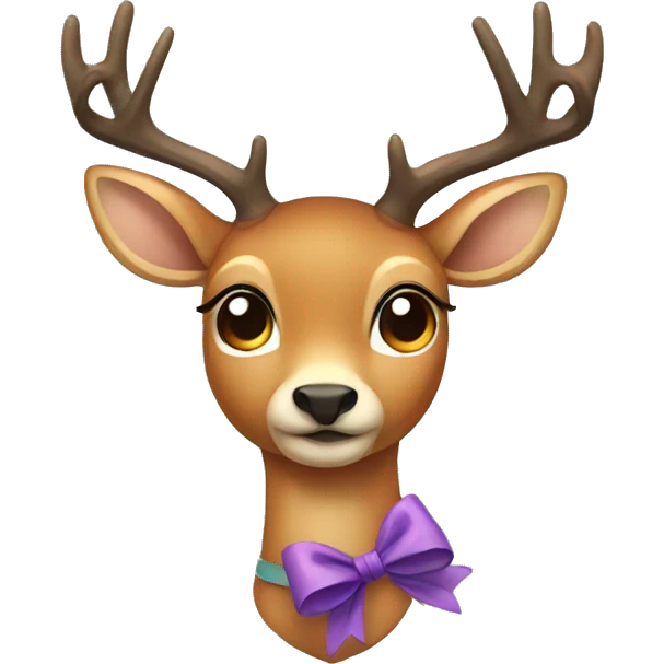 deer with bow emoji