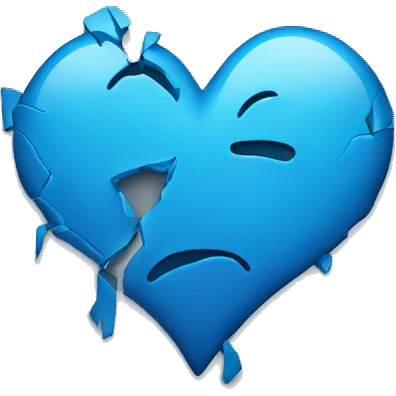 broken blue heart emoji