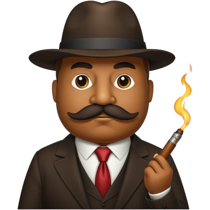 birne verkleidet als mafia boss mit geischt  emoji