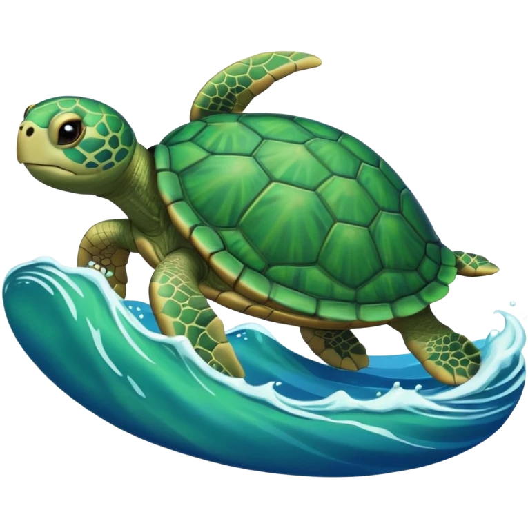 Turtle on a wave  emoji