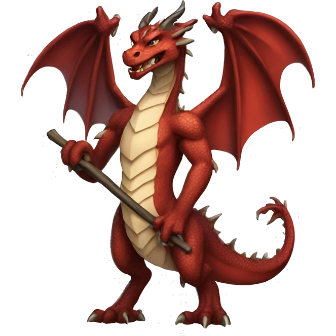 A dragon with staff emoji