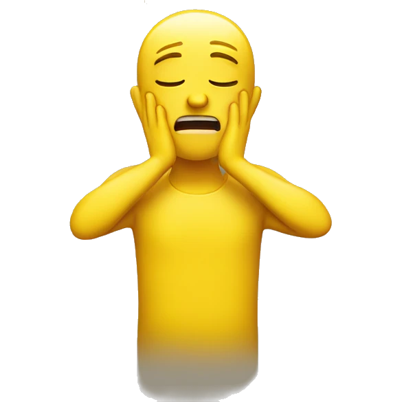 A yellow person crying happy emoji