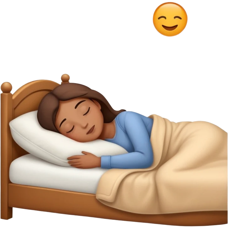 women sleeping in a cozy bed emoji