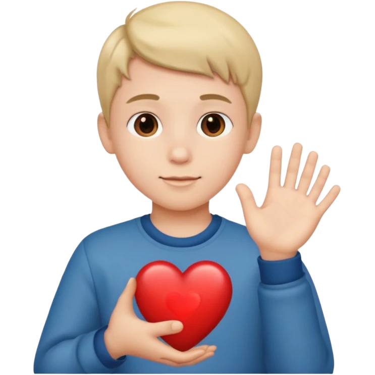 heart hand boy emoji