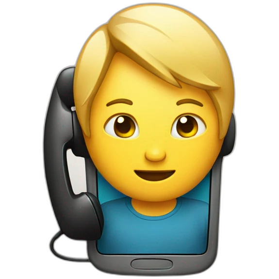 Chat sur un téléphone emoji