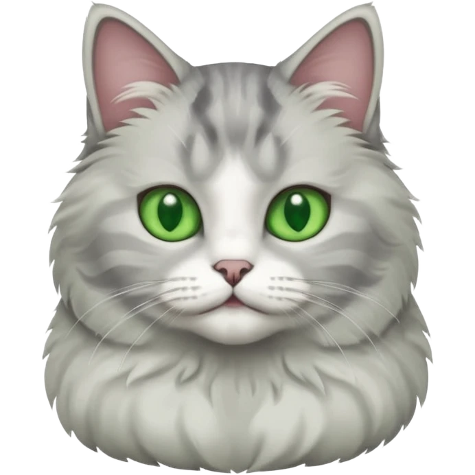 a grey and white cat emoji
