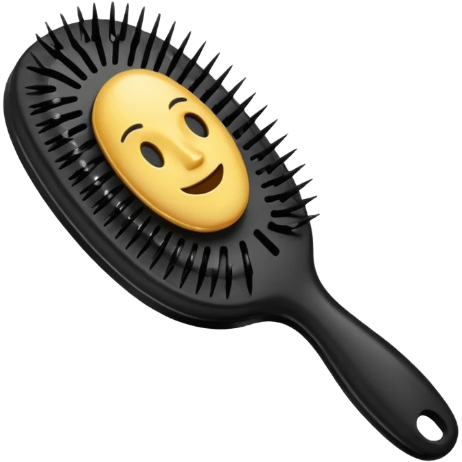 horoscope-style hairbrush with long teeth
 emoji