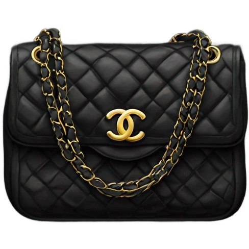 black Chanel bag emoji