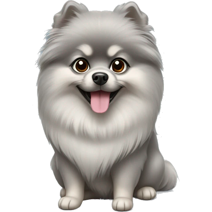 Grey Pomeranian  emoji