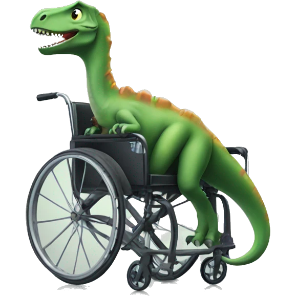 Dinosaur in a wheelchair  emoji