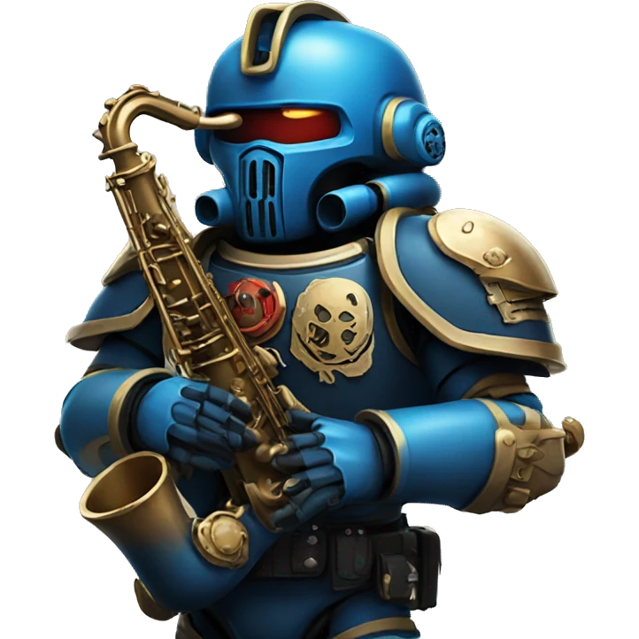 Space Marine with sax emoji