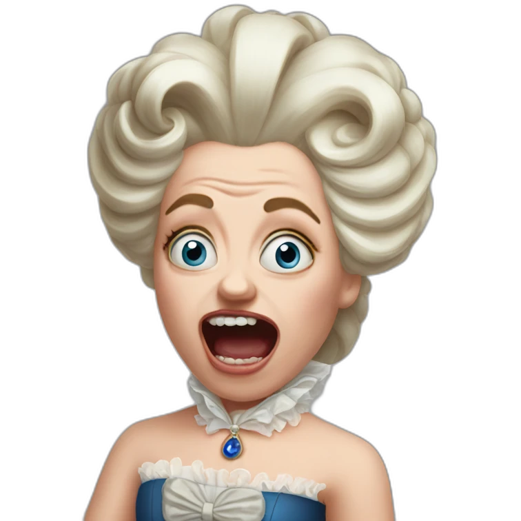 crazy eyes Marie Antoinette scream emoji