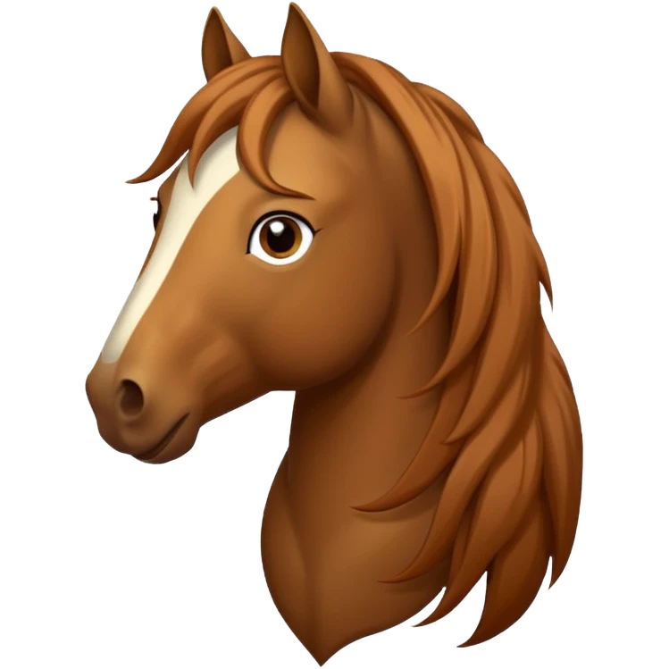 the cartoon horse should be more cartoon, and face front emoji