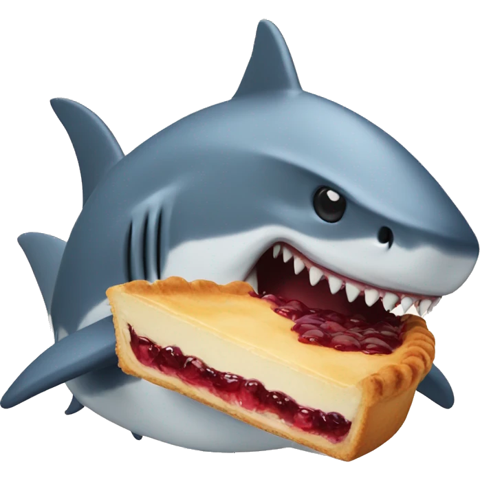 shark with a pie emoji