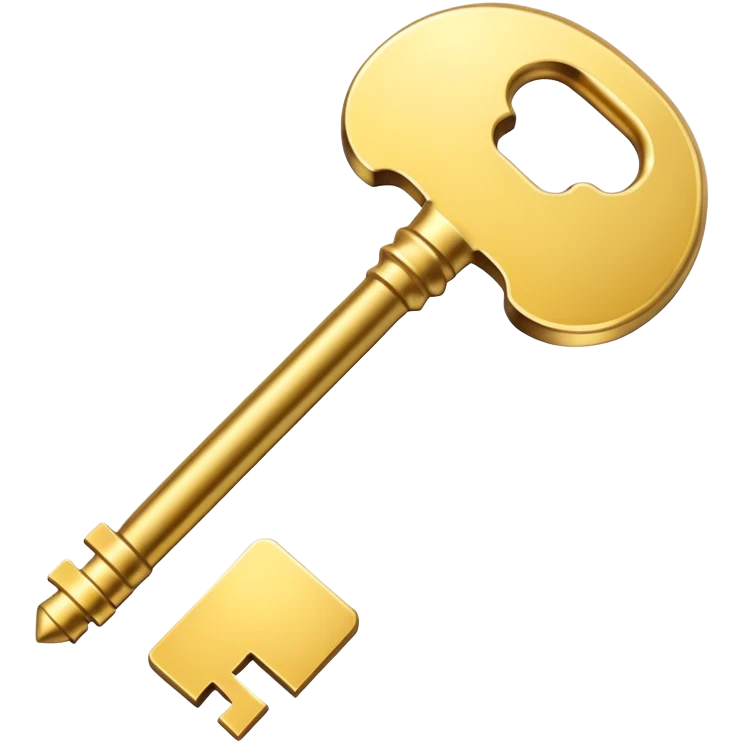 smooth golden key emoji