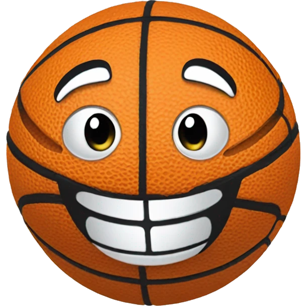 Basket ball smiling emoji