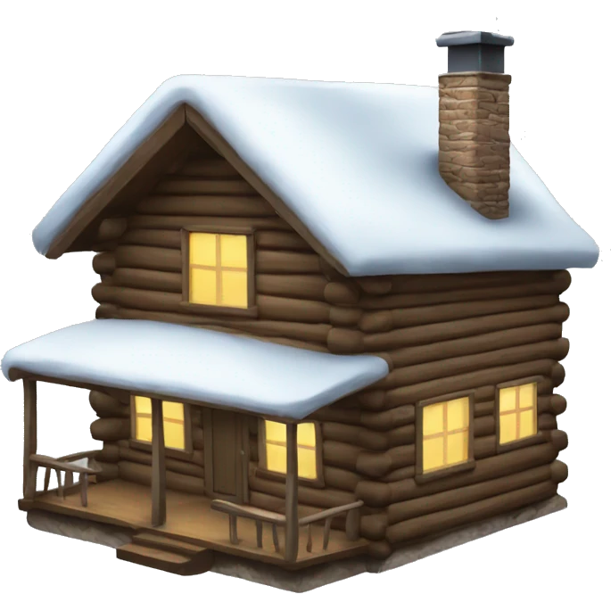 winter cabin emoji