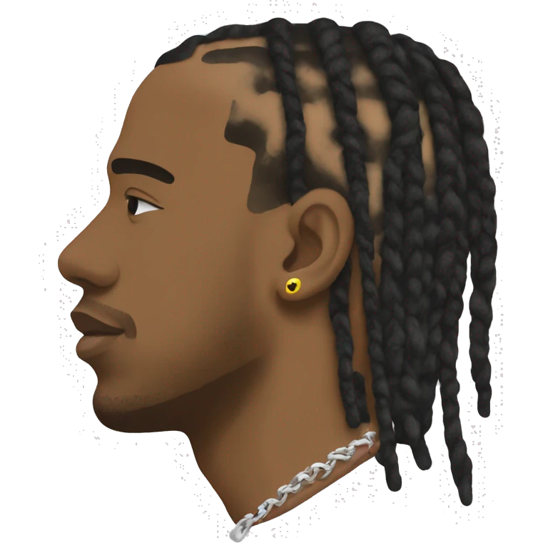 Travis Scott side view wear emoji