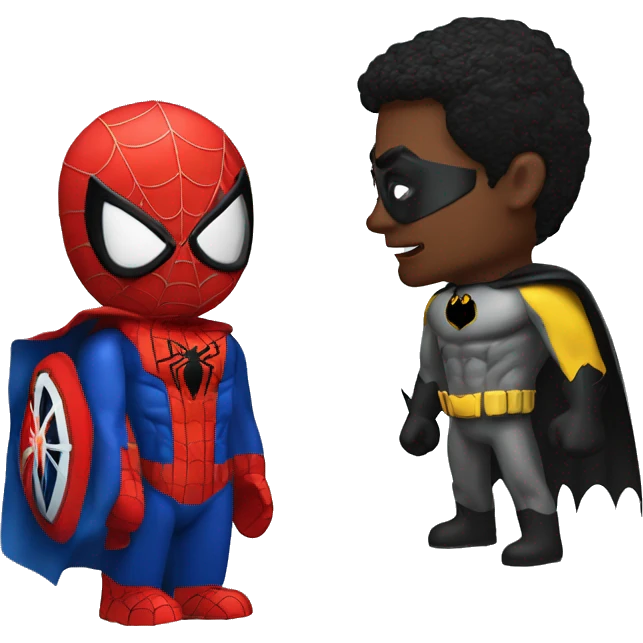 Spiderman and batman emoji