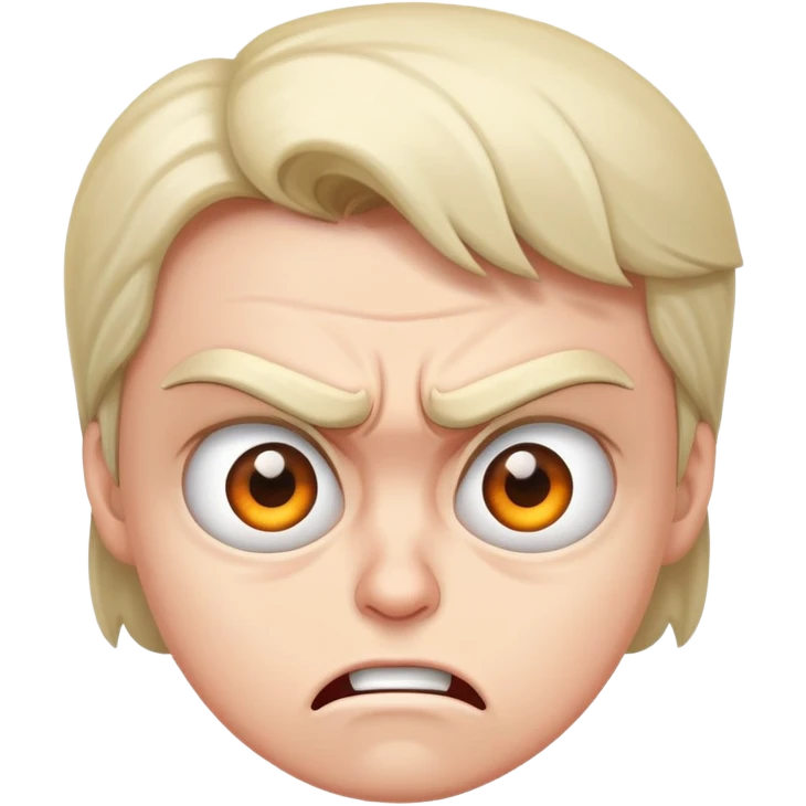 Angry with eye roll emoji