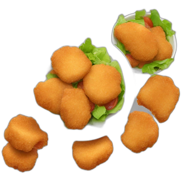 Chicken nuggets salad emoji