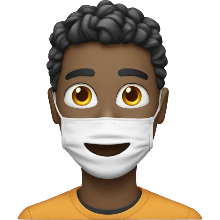 heureux avec un masque de trstesse emoji