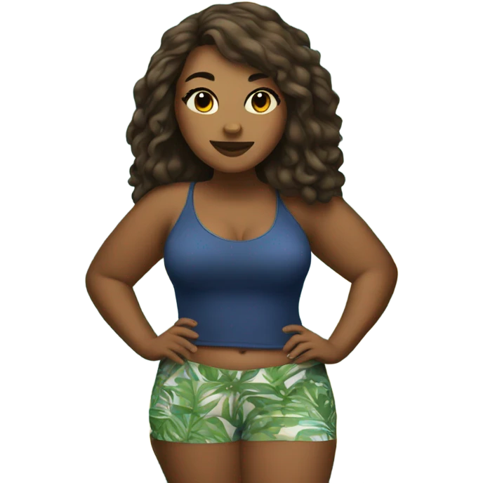 Plus size island girl emoji