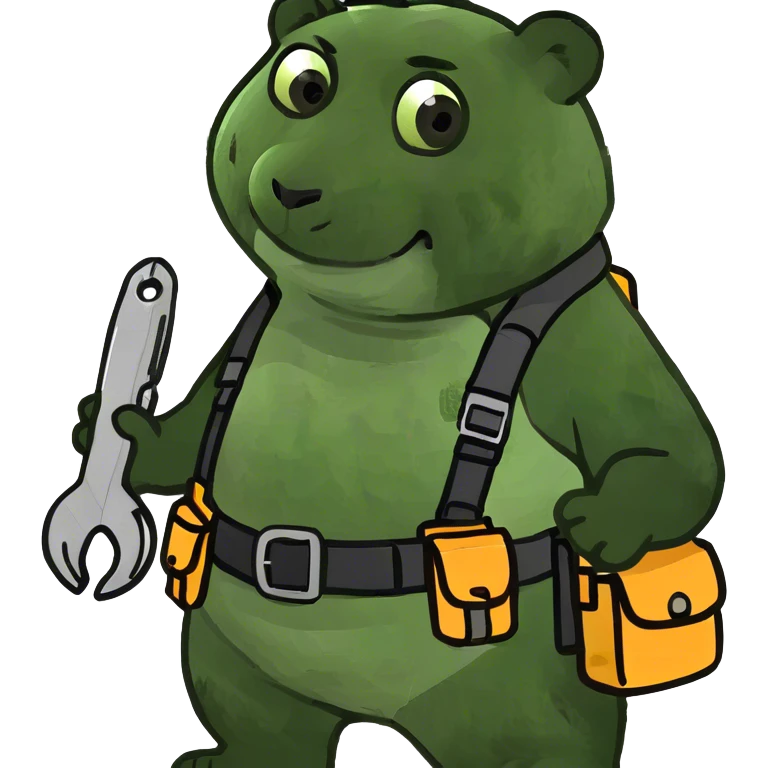 Panda with tool belt emoji