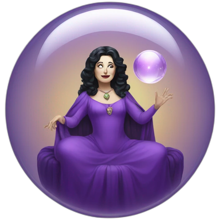 Madam Leota in a crystal ball emoji