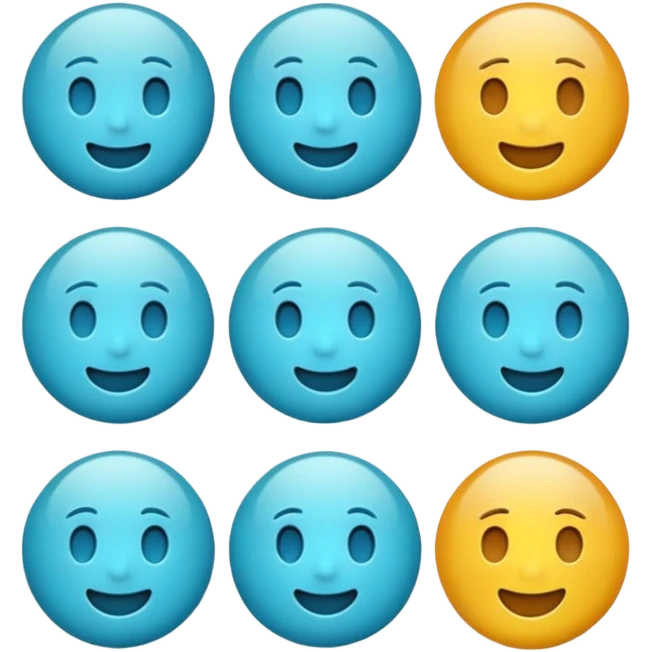 emoji na cor ciano emoji