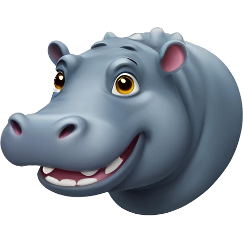 Celebrating hippopotamus  emoji