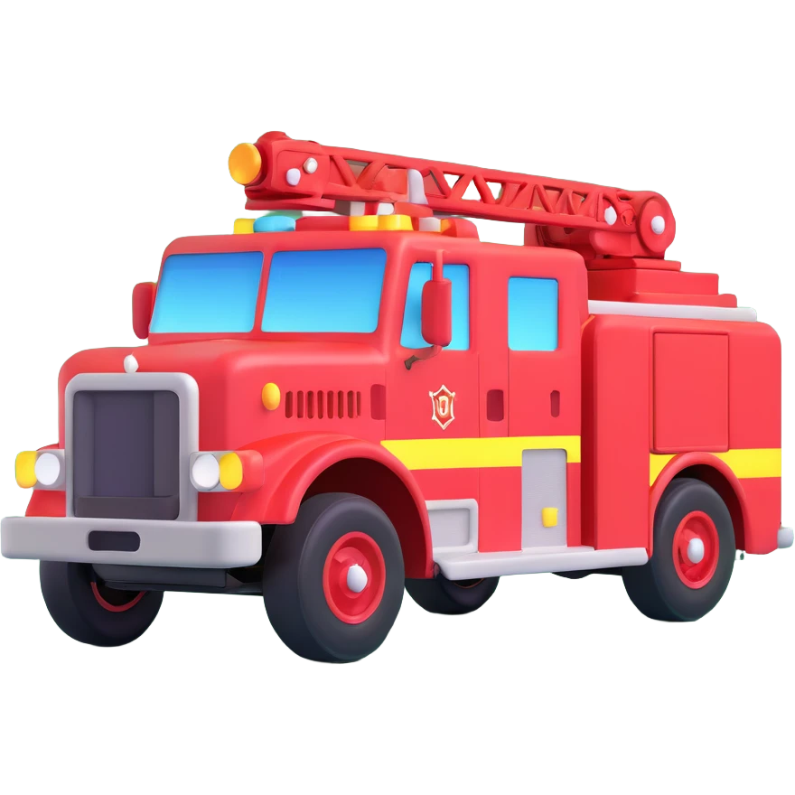 red fire truck emoji